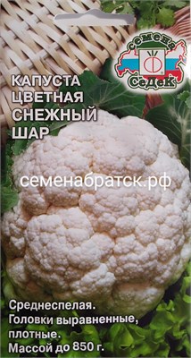 Капуста цветная Снежный Шар (Седек) РТ-00001072 - фото 499386