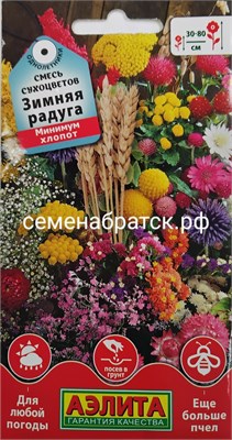 Цветы Смесь сухоцветов Зимняя радуга (Аэлита) 1гр РТ-00005419 - фото 500845