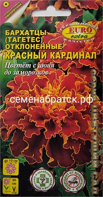 Цветы Бархатцы Красный кардинал (Аэлита-экстра) РТ-00004593 - фото 501315